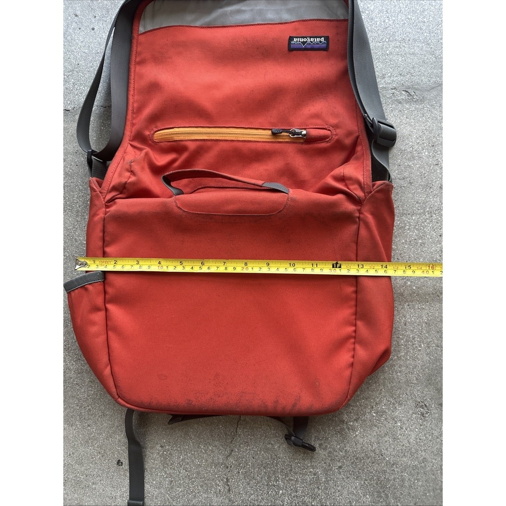 Patagonia Messenger Bag Orange MINI-Half Mass Travel Adjust Multi-Pocket Outdoor - Picture 4 of 12